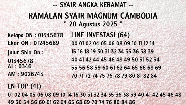 Prediksi Magnum Cambodia