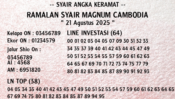Prediksi Magnum Cambodia